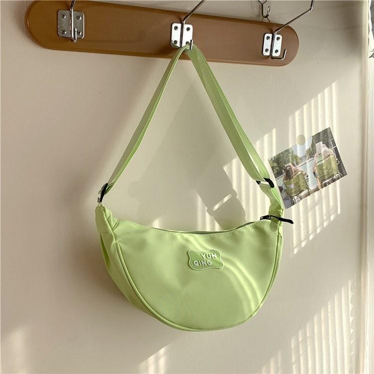 

Fashionable Women s Crossbody Dumpling Bag Soft Oxford Material Available In Multiple Colors зелений