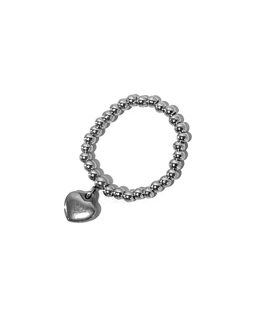 Ssy [3Set] Heart & Pearl Bead Ring