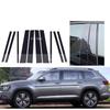 10PCS Glossy Black Pillar Post Fit For Volkswagen Teramont Atlas 2017-2021Door Window Column BC Trim Sticker Cover