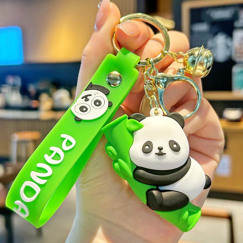 Cute Panda Car Keychain Pendant for Backpacks & Bags - Couples & Students Gift