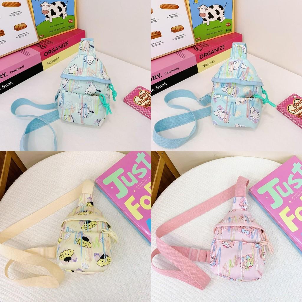 Melody Pompompurin Print Kids Chest Pack With Breathable Nylon For Kindergarten Daily Use