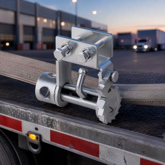 Universal Truck Rope Clamp Tie-Down Tool, Heavy-Duty Steel Cargo Securing Fastener, No-Weld Installation Rope Tightener for Pickup Trucks Trailers