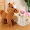 Plush+PP Cotton Simulation Horse Plush Doll Doll Collectibles Fluffy Standing Little Horse  Gift
