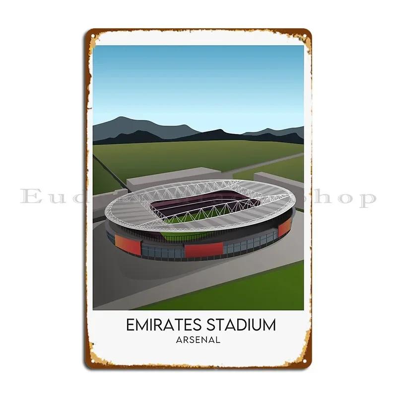 Emirates Stadium Metal Sign Wall Decor Wall Cave Cave Designing Cinema Tin Sign Poster 20x30cm(7.8x11.8inch)