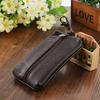 Genuine Leather Key Holder Wallet Men Keys Organizer Women Zipper Key Chain Case