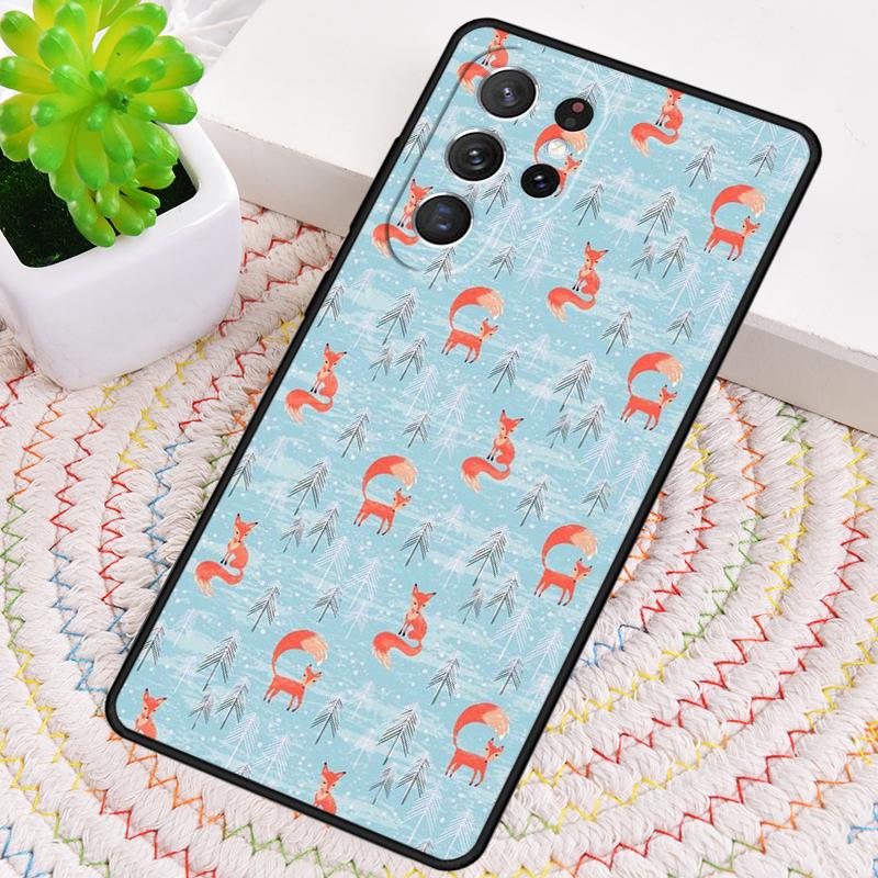 Abstraktní pouzdro na telefon s motivem lišky pro Samsung Galaxy note 10 pro S26 Ultra S23 S24 FE S25 S21 S22 PLUS nárazuvzdorný kryt
