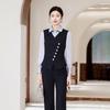Women's Irregular Vest & Wide-Leg Pants Set