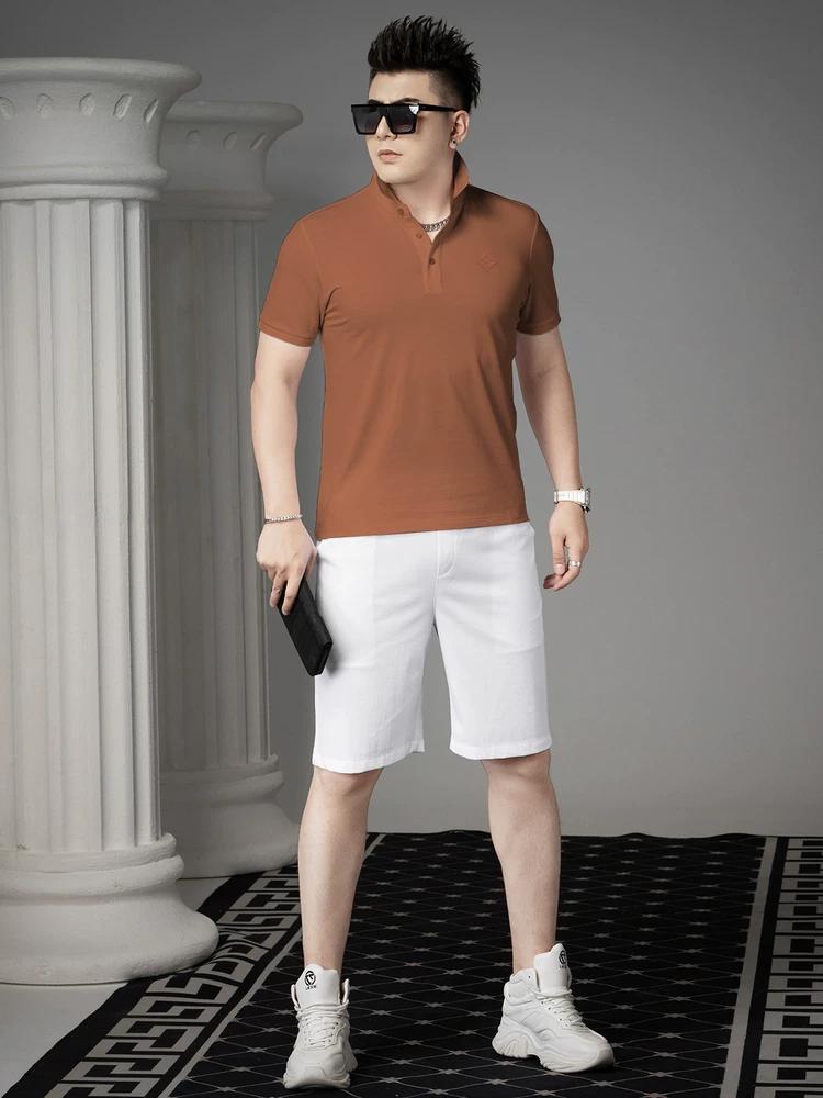 European High-End Embossed Short-Sleeve Polo Shirt for Men, New Summer Style, Trendy Casual Half-Sleeve Top