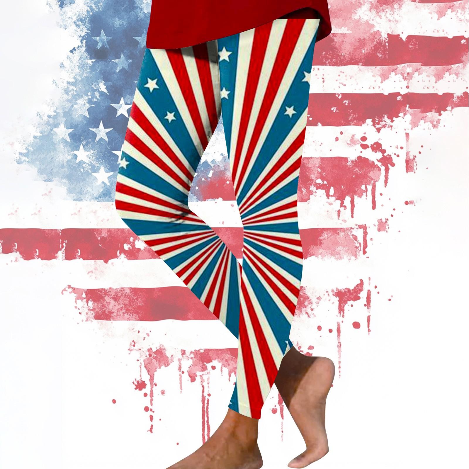 

Женские повседневные модные уличные брюки с принтом «День независимости» узкие эластичные укороченные брюки для йоги S