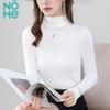 NOME Women's Ribbed Turtleneck Long Sleeve Base Layer Top