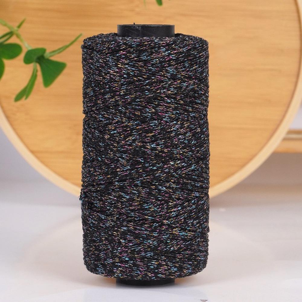 New 150g/ball Metallic Yarn 2.5mm Shimmering Glitter Gold Cord Thread DIY Handmade Crochet Yarn for Bag/Hat/Mat