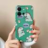 For Vivo Y36 4G 5G Case Dinosaur Soft Smooth Liquid Silicone Full Protection Anti Choc Phone Shell For Vivo Y 36 VivoY36 Cover