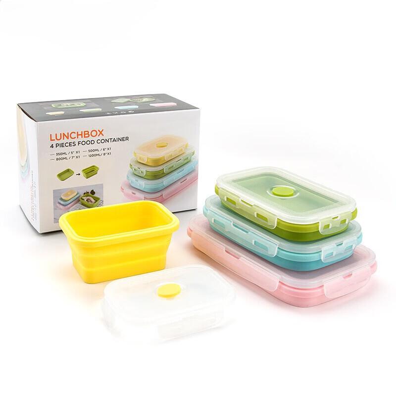 ZISIZ Foldable Silicone Microwave Lunch Box