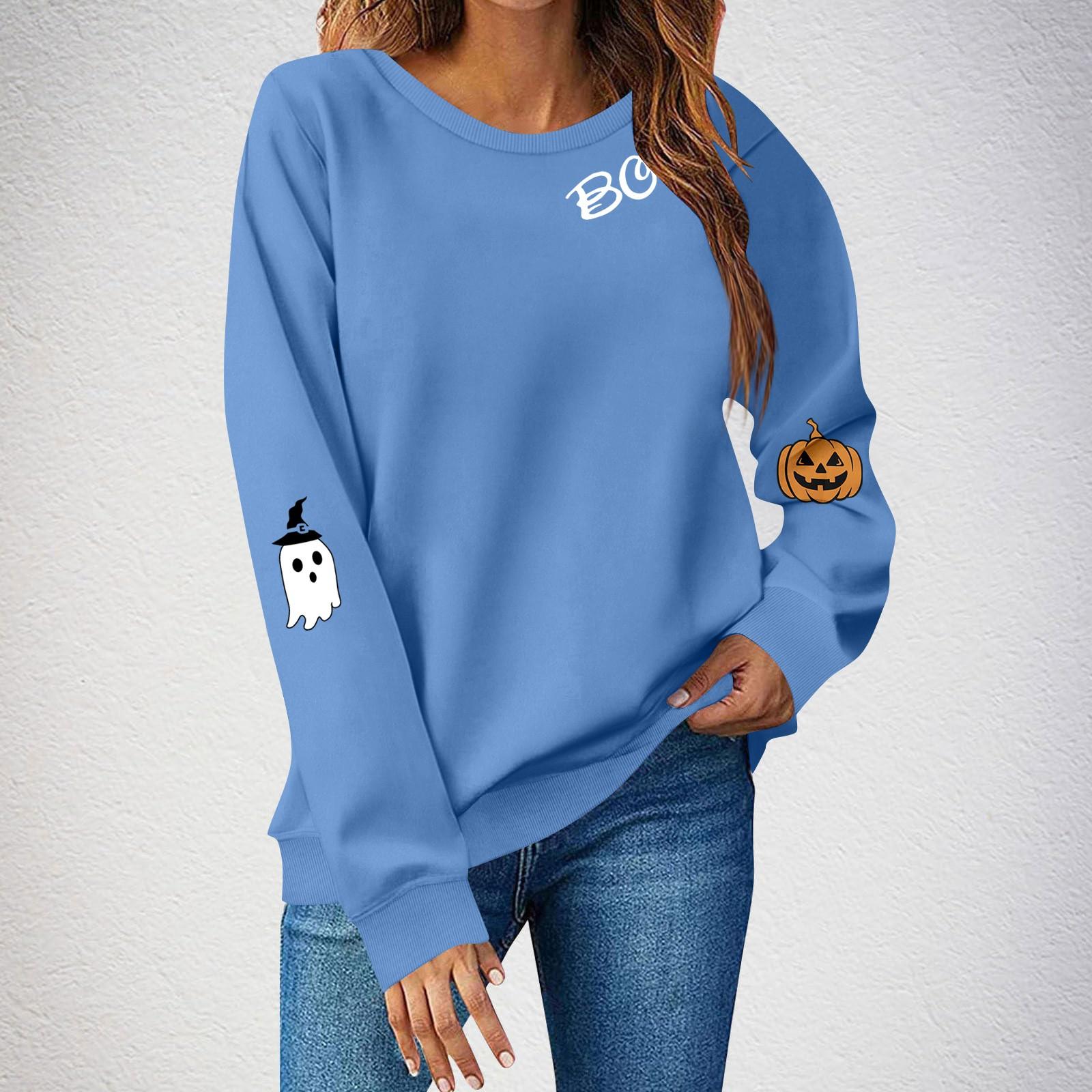 

Women s Sweatshirt Long Sleeve Casual Comfort Loose Lightweight Women s Sweatshirt XXL синій