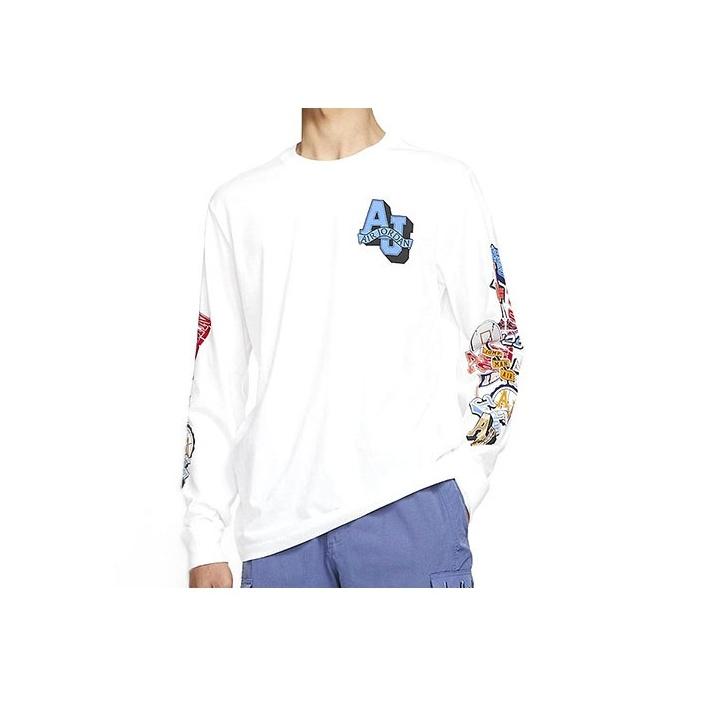 Air Jordan Printed Casual Sports Long Sleeve T-Shirt Men Tops White CV3408-100
