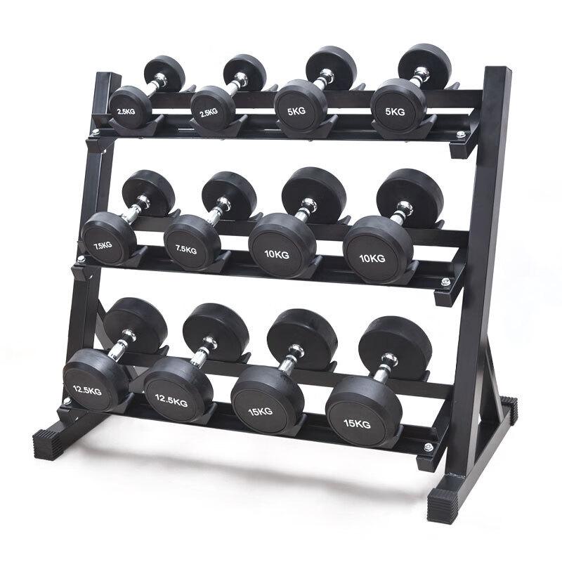 Jinlishuo Round Head Rubber Coated Dumbbells