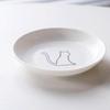 Ceramic Pet Food Bowl with Elevated Stand for Cats Dogs Stable Feeding 1/2Pcs Option