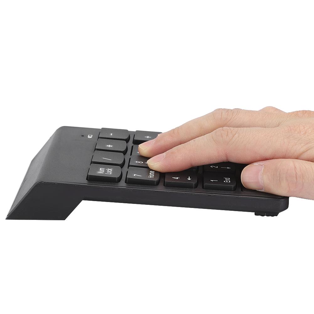 2.4G Wireless Mini Number Keyboard Portable Commercial 19‑Buttons USB Keypad for Office Laptop