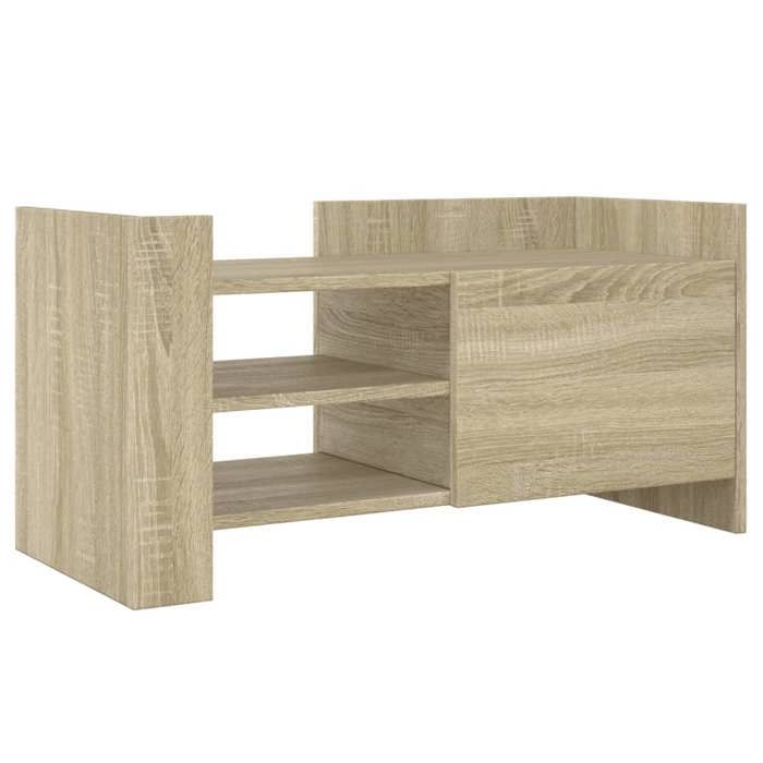 VidaXL Meuble TV chêne sonoma 80x35x40 cm bois d'ingénierie, support TV, buffet TV, meuble multimédia, banc TV, armoire 848369