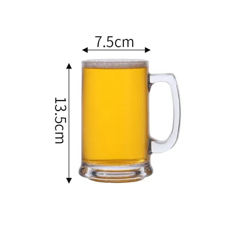 Luxury Wine Glasses Beer Glass with Handle Transparent Beverage Cup Wheat Beer Glass Exquisite Drinking Glasses Party Drinkware