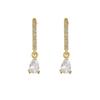 Colorful Zircon Waterdrop Pendant Hoop Earrings Fashion Jewelry For Women