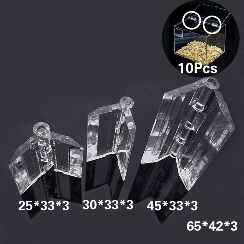 

10Pcs Transparent Plastic Folding Hinges Durable Clear Acrylic Hinge Tools Cabinet Hardware Furniture Cabinet Door Hinges. Yellow