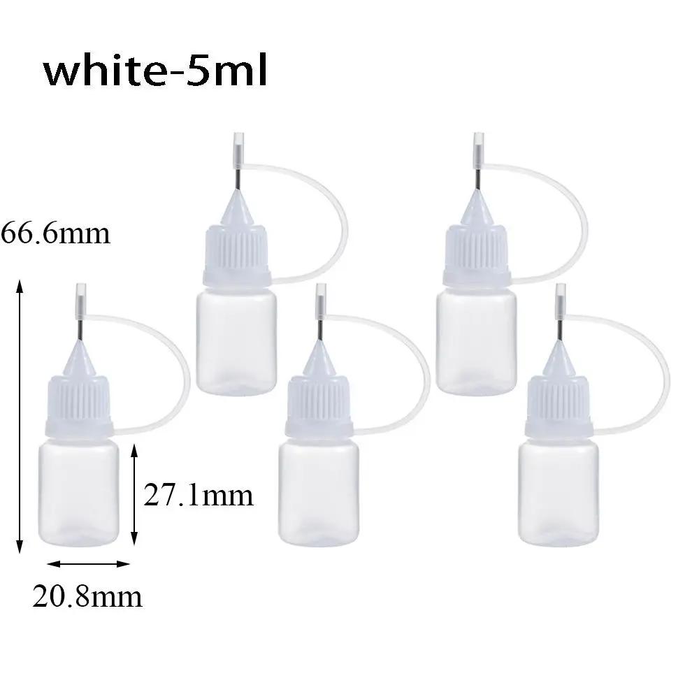 5/10/20/30/50/100ML Resuable Needle Tip Glue Applicator Plastic Bottle for Paper Quilling DIY Scrapbooking Paper Craft Tool