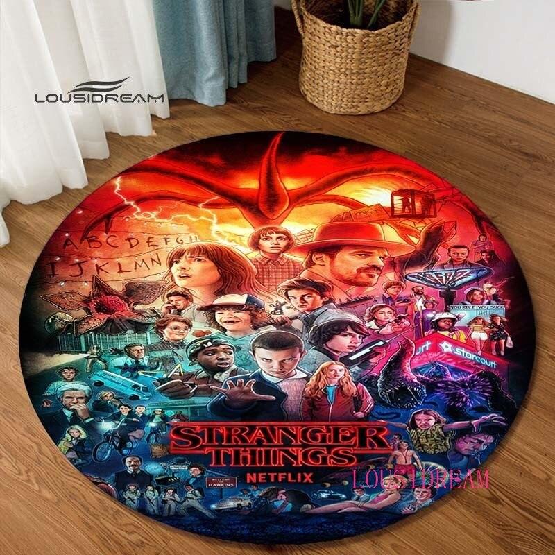 Stranger Things Horror Halloween Personaje de Film Desen Animat Covor Covoraș de Podea pentru Dormitor Scaun Cadou de Sărbători Covor Rotund