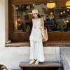 Seaside Vacation Dress Children's Summer New Retro High-end French High-waisted Vest Dress