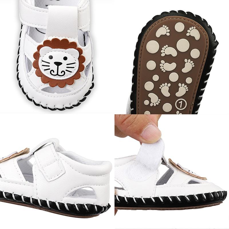 Cartoon Lion Baby Sandály Batole Chlapci První chodci Novorozenci Holčičky Boty Měkká podešev Kojenec Letní Plážové Boty