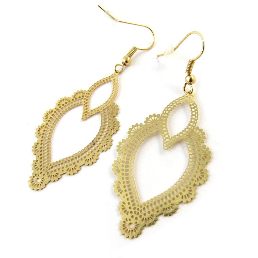 Les Trésors De Lily [N6306] - Gold 'Carmen' Earrings