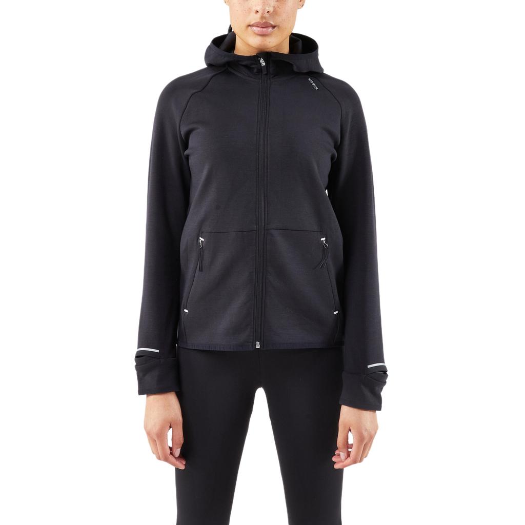 DECATHLON KIPRUN 500 Warm, Comfortable Soft Short Jacket Women's Smoky Black