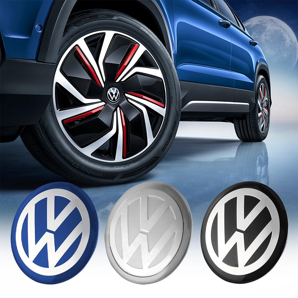 4Pcs 56/60/65mm Car Wheel Center Cover Stickers Badge Hub Cap for Volkswagen VW Rline R 4 Motion Golf Tiguan GTI TSI TDI Passat zd6