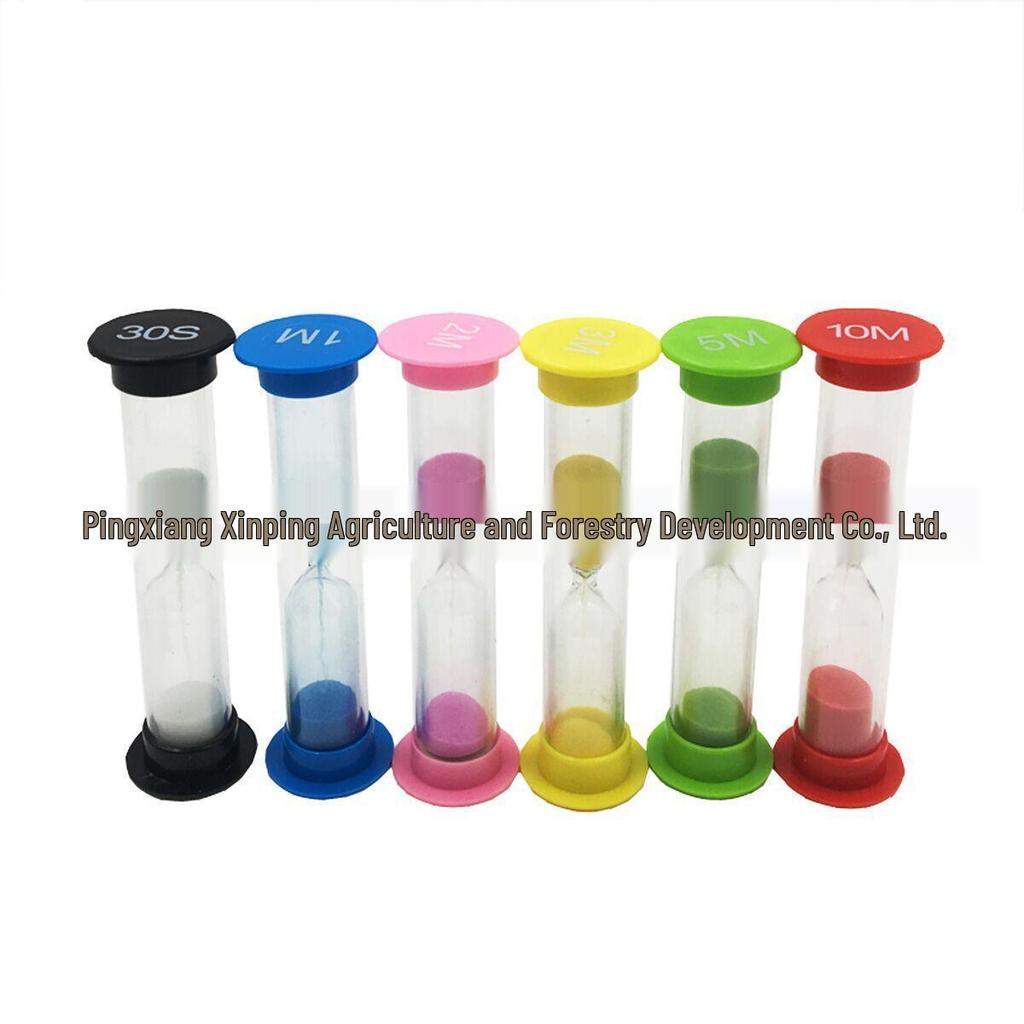 Colorful Hourglass Timer Set: Durable, Drop-Proof, 10/30 Sec & 1/2/3/5/10 Min Options