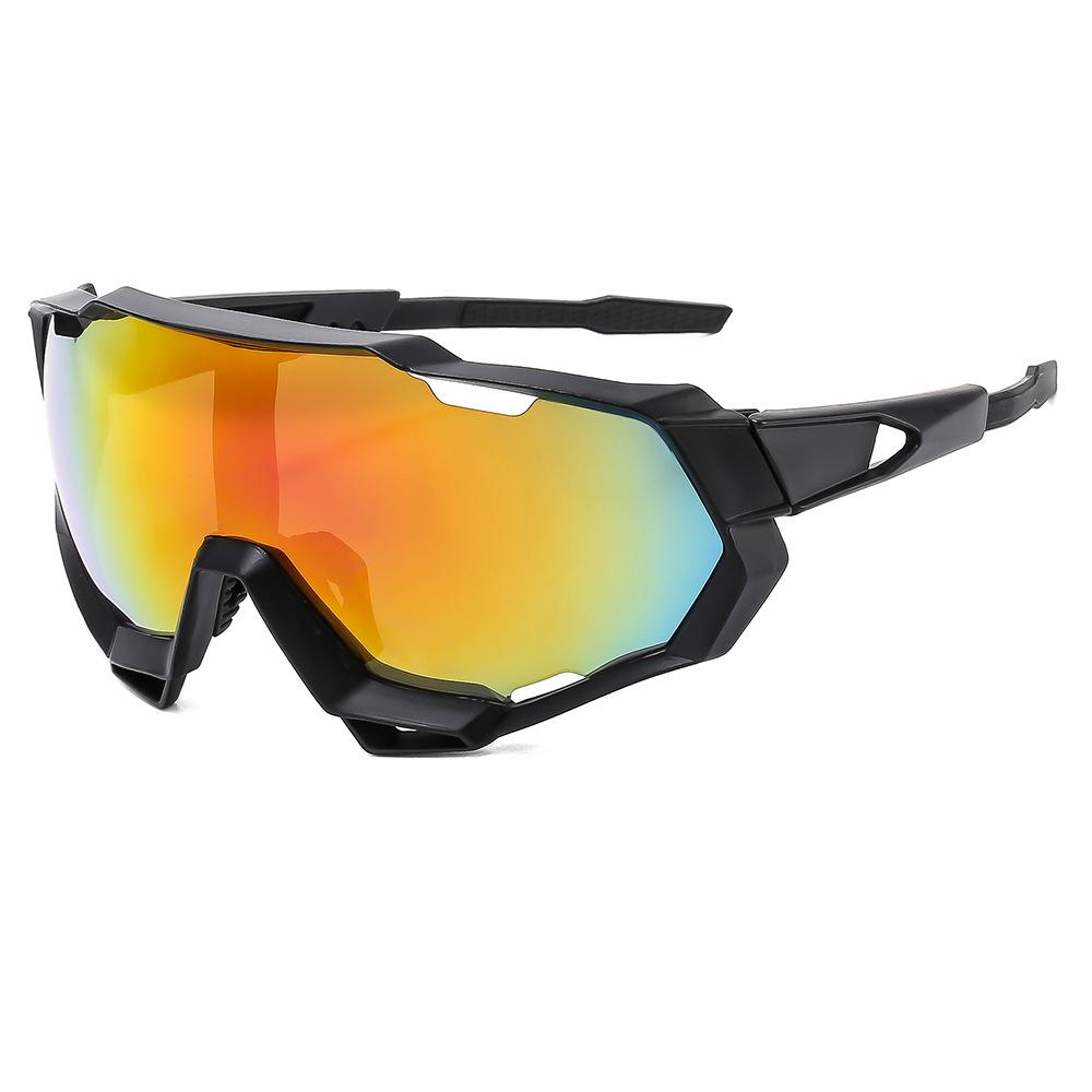 

Men s Cycling Glasses Cross-border Outdoor Women s New Sports Sunglasses Windproof Iridescent Integrated Ski Goggles 9850 оранжевый