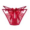 Sexy Lace Pure Lust Seduction Women's Briefs Mood Hollow Bow Mid-waist Comfortable Cotton Crotch Girl Panties