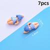 7/14pcs Cute Bikini Girl Mini Resin Figurines Swimming Figure DIY Crafts Phone Case Decoration Scrapbooking Desktop Decor
