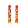 Dragon & Phoenix Windproof Wedding Candles: Red, Romantic, Smokeless, Festive, Everlasting Pair.