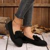 New Large-sized Casual Single Shoes, Fashionable Flat and Comfortable Suede Single Shoes for Women