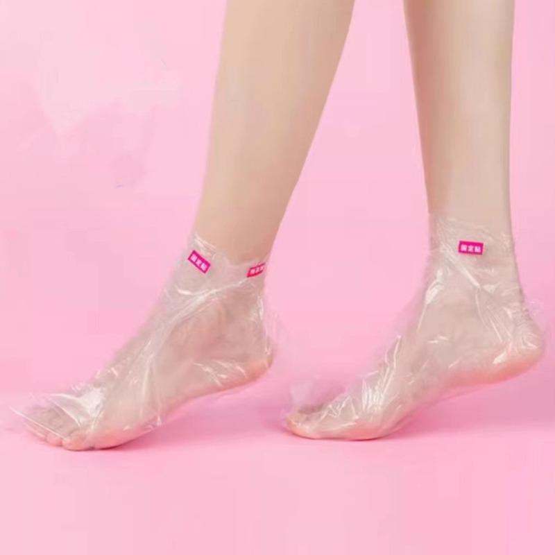 Disposable Foot Mask Covers for Home Care, Foot Care, Moisturizing, Transparent Foot Covers, Anti-cracking