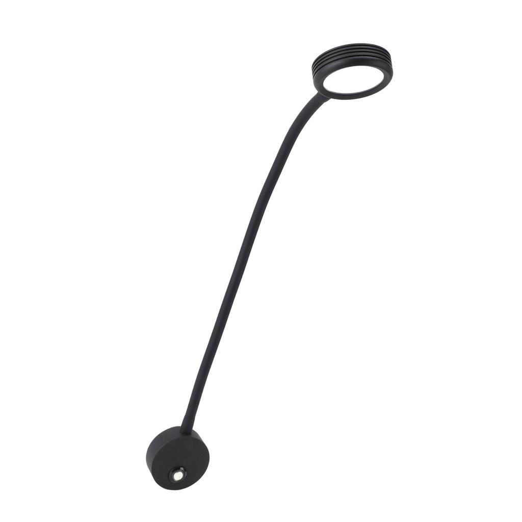 RV Reading Light with USB Port Flexible Gooseneck Bedside Wall Lamp for Boat Yacht 620‑625nm Red 3000‑320K Warm Light