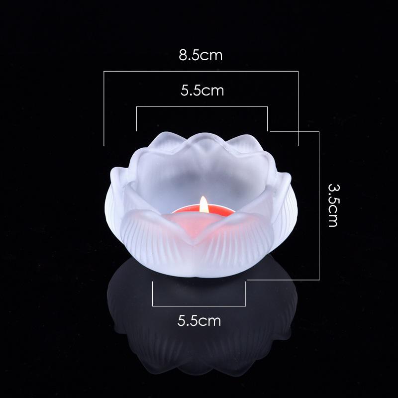 1x Crystal Candle Holder Seven-Colored Lotus Incense Burner Multi-functional Butter Lamp for Home Decor Onrmanets Ashtray 7