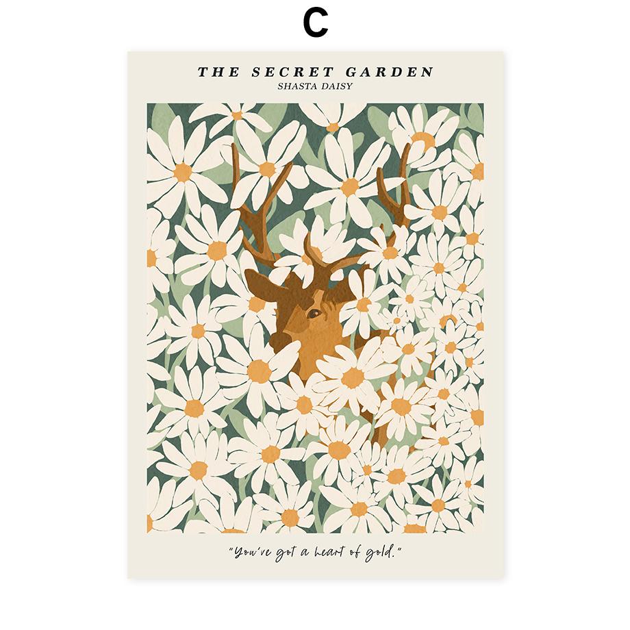 Flower Market Wall Art Colorful Canvas Painting Nordic Plant Poster Printed Picture Of The Living Room Mural Decorative Painting