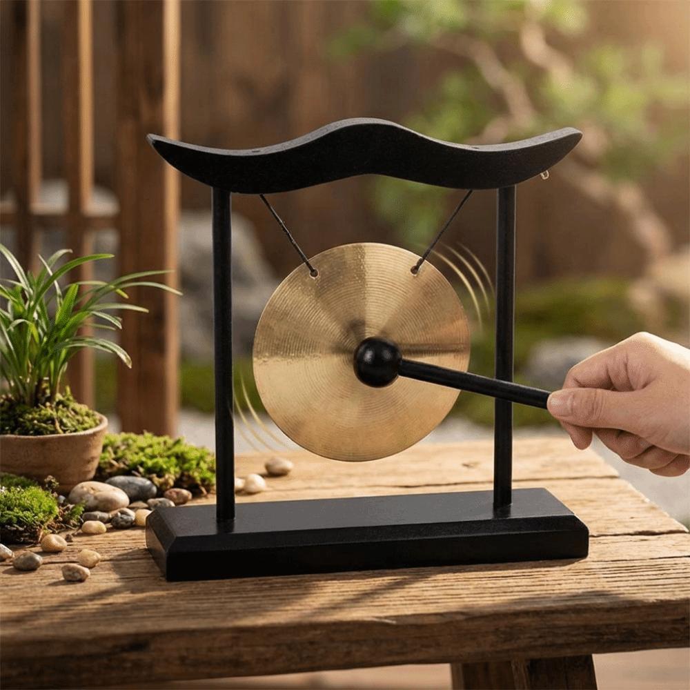 Fortune Copper Bell Relaxation Feng Shui Metal Cymbals Desktop Gong  Living Room Decor