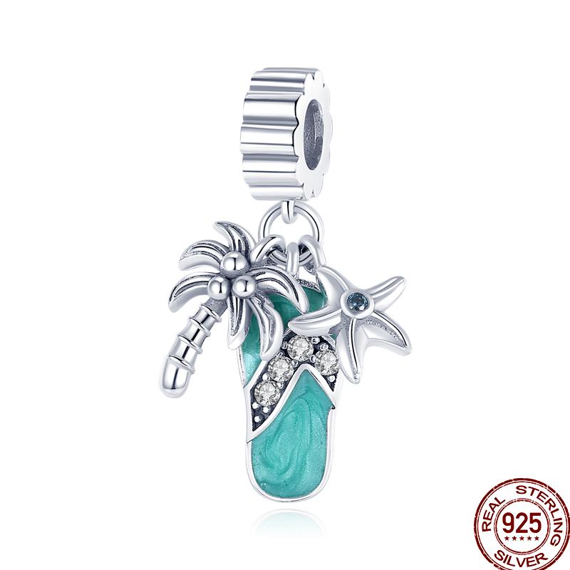 Copper Blue Zircon Beads Ocean Crab Starfish Ship Series Summer Suitable For 3Mm Original Bracelet Diy