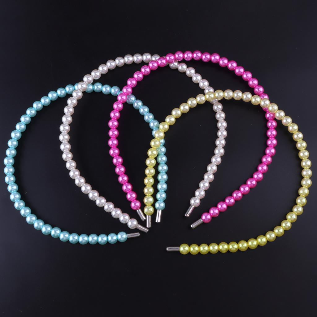 White Faux Pearl Hairbands Vintage Wedding Party Bridal Hair Hoop Pearl Headbands for Women Girls