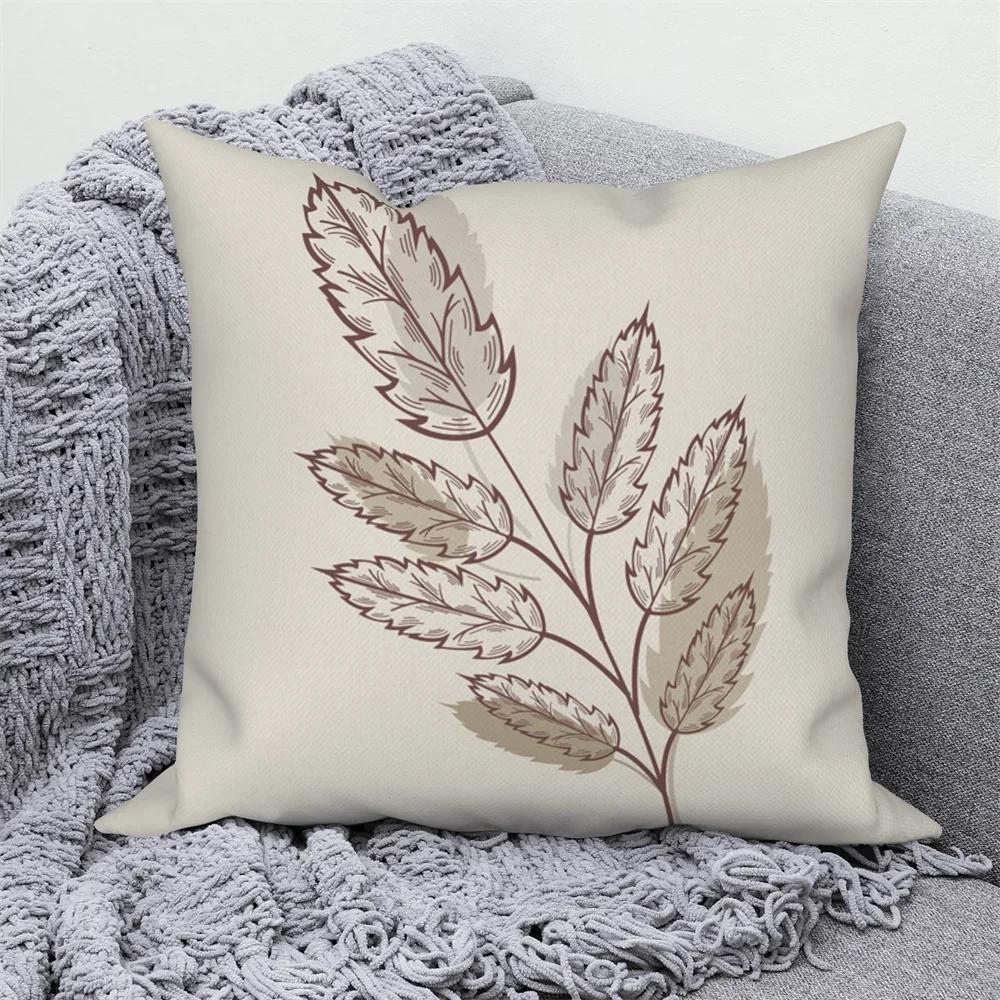 List Větvička Strom Květina Povlak na polštář Modrá Zelená Hnědá Květinový Polštář Domov Pohovka Auto Dekorace