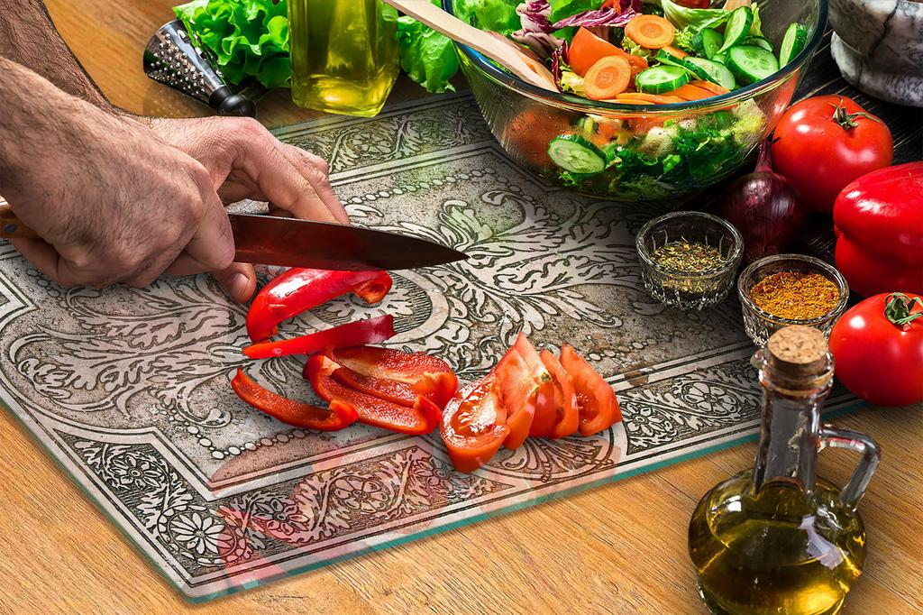 GLASS CUTTING BOARD 45x52 Vintage