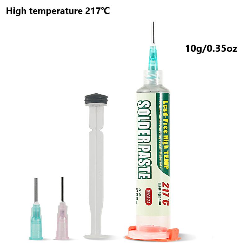High-temperature Solder Paste 217°C (Sn99%Ag0.3%Cu0.7%), Electronic Solder Paste, Used for IC/PCB/BGA/SMD/repair with Melting Point of 217°C, No-clean
