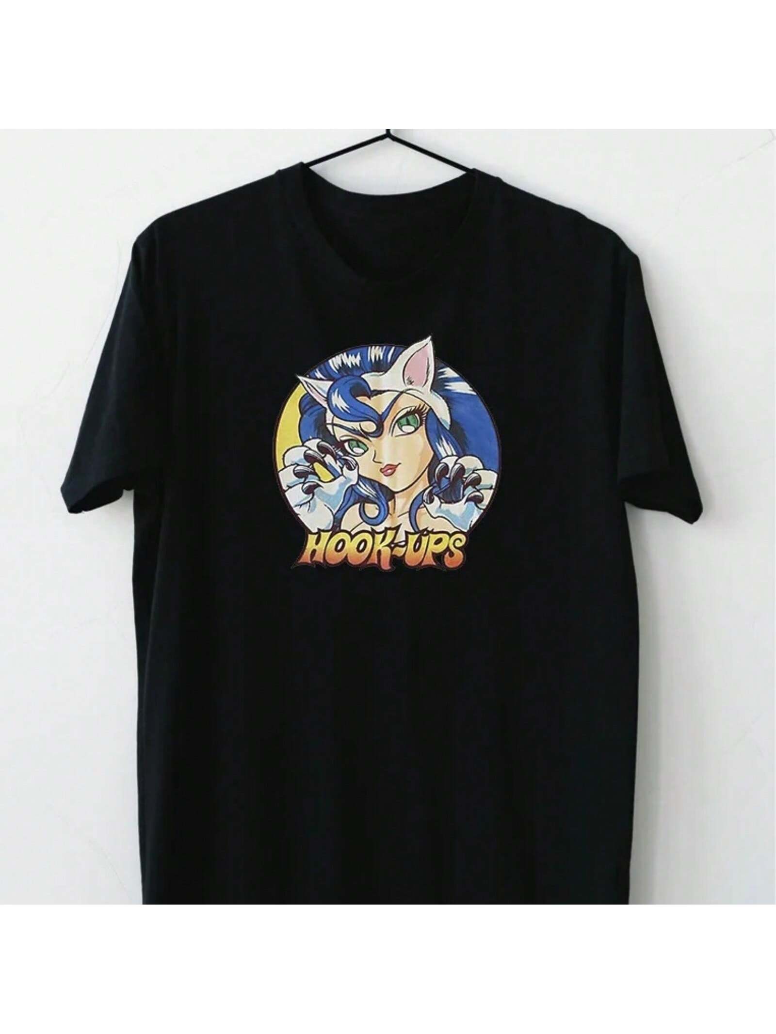 Hookups Skateboard Anime Akiko Cat Girl T-Shirt S-4XL S разноцветный
